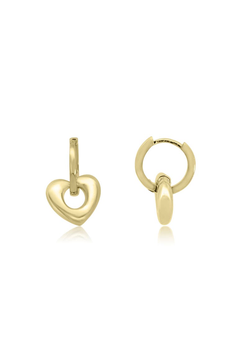 Heart Huggie Hoop Earrings, Main, color, Gold-Plated Sterling Silver