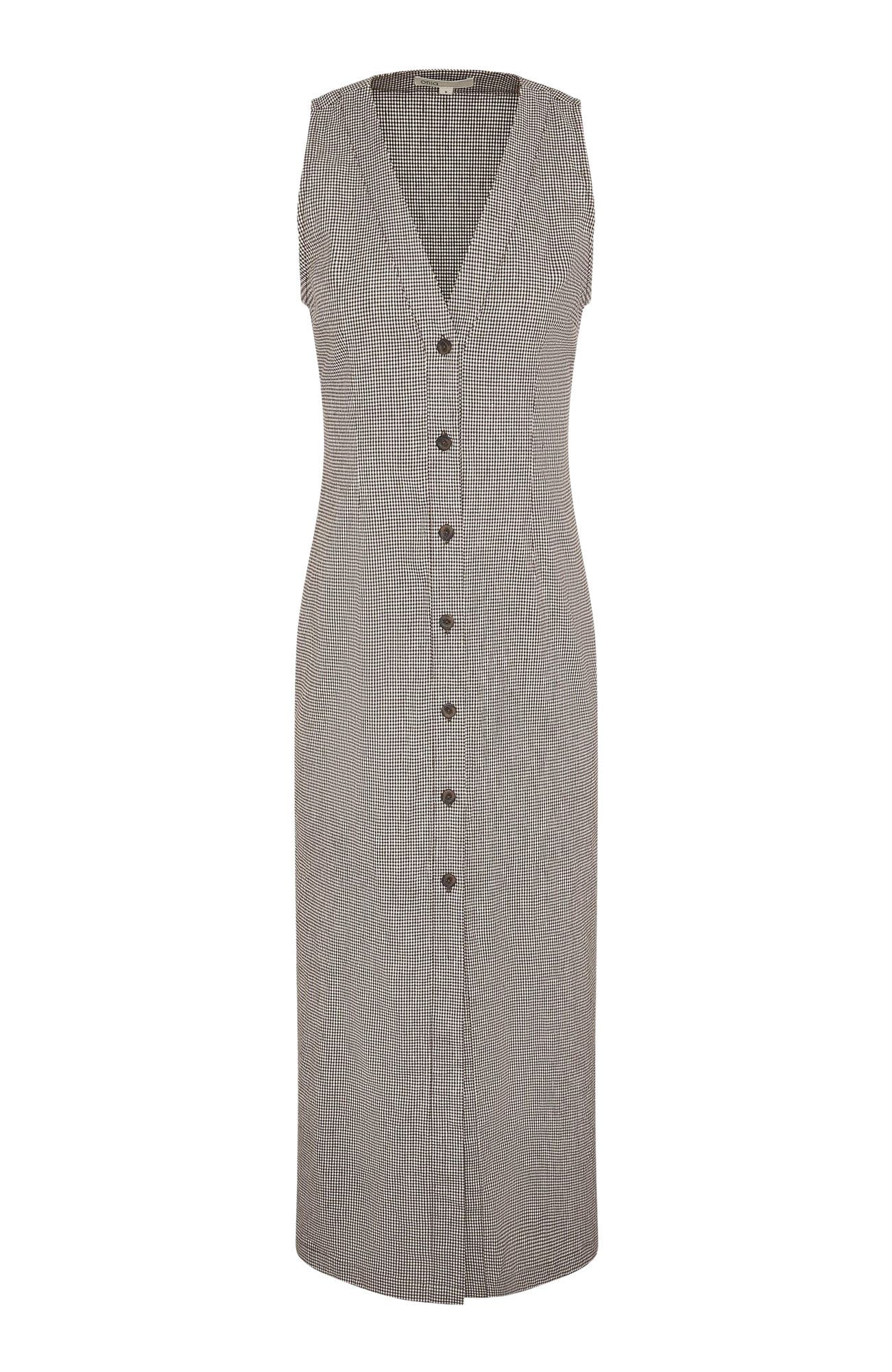 Stretch Linen Button Down Maxi Dress - image 2