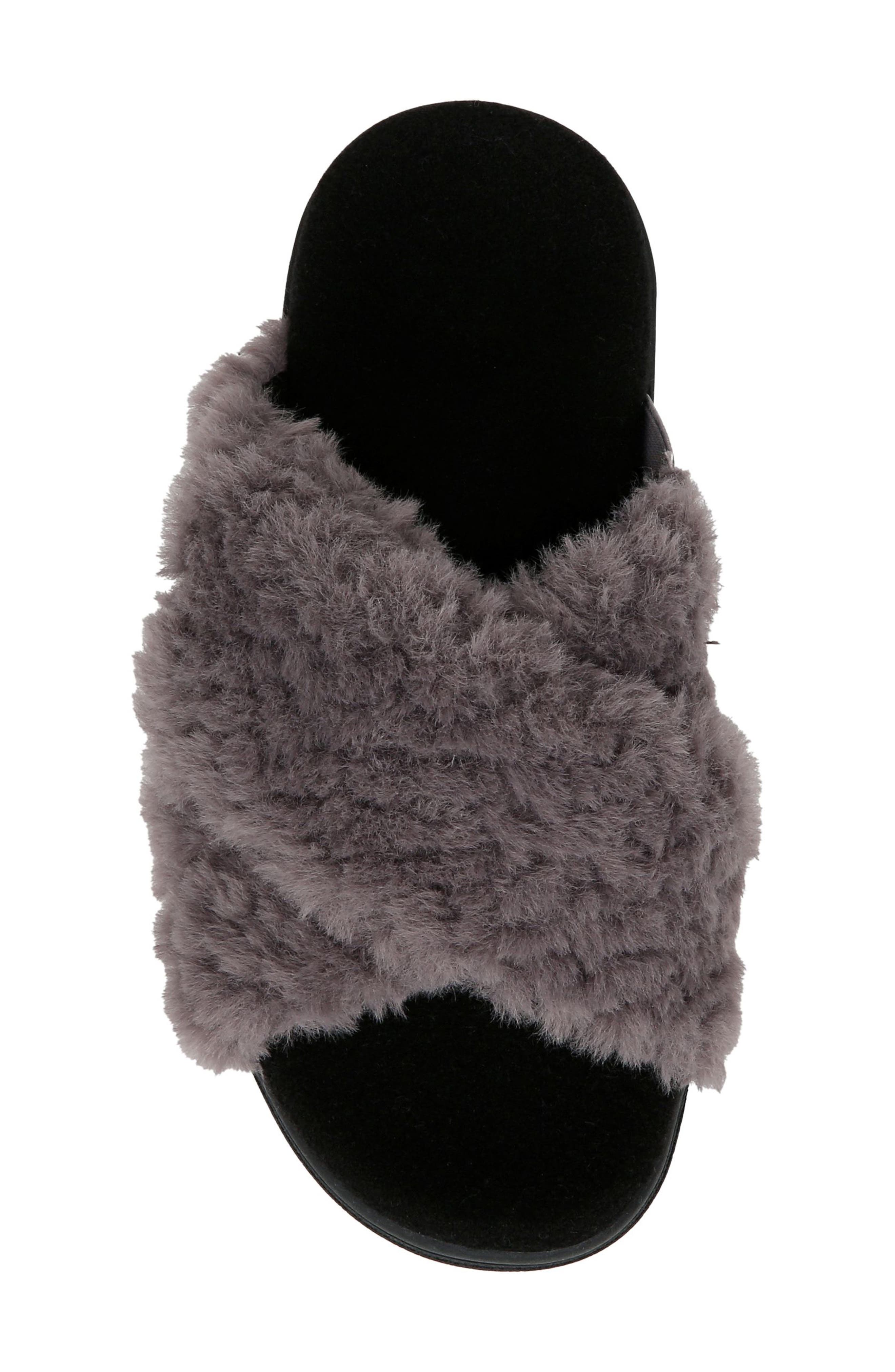 Relax II Plush Slide Sandal, Alternate, color, CHARCOAL