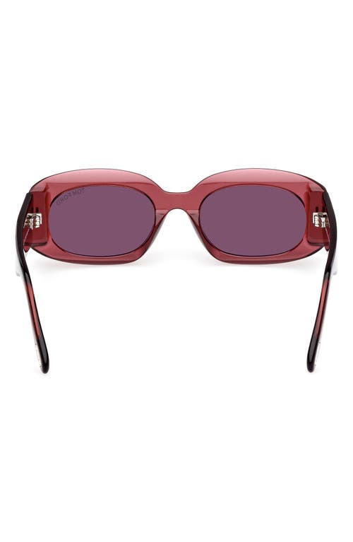 Tom Ford Cielle 52mm Oval Sunglasses In Burgundy