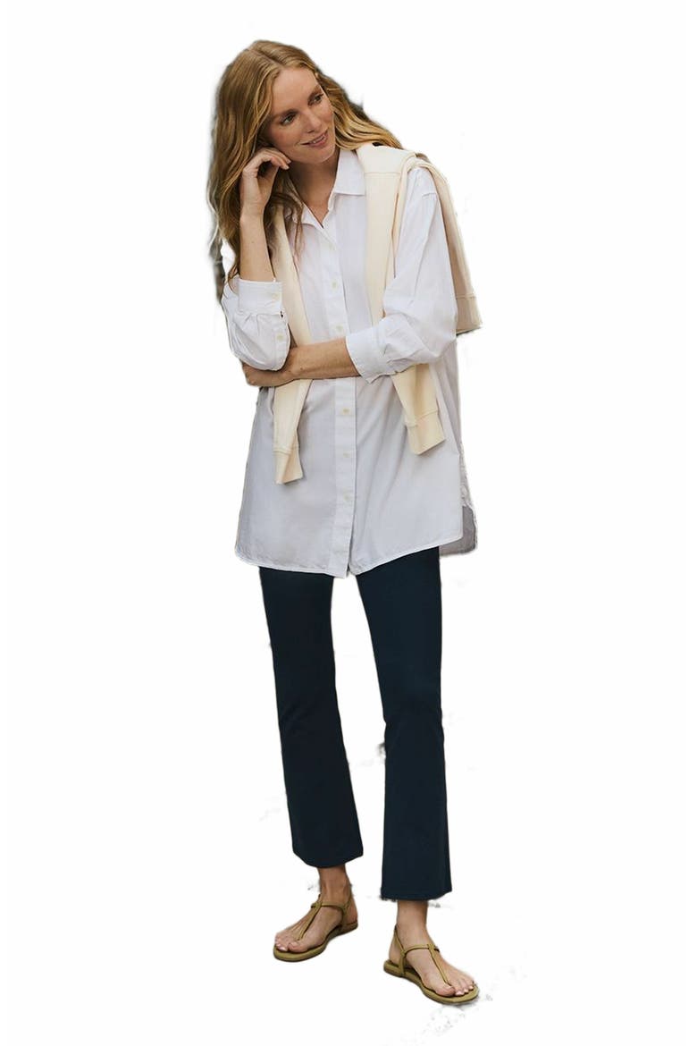 On the Go-To Cropped Bootcut Legging Made with Organic Cotton, Alternate, color, Midnight Blue