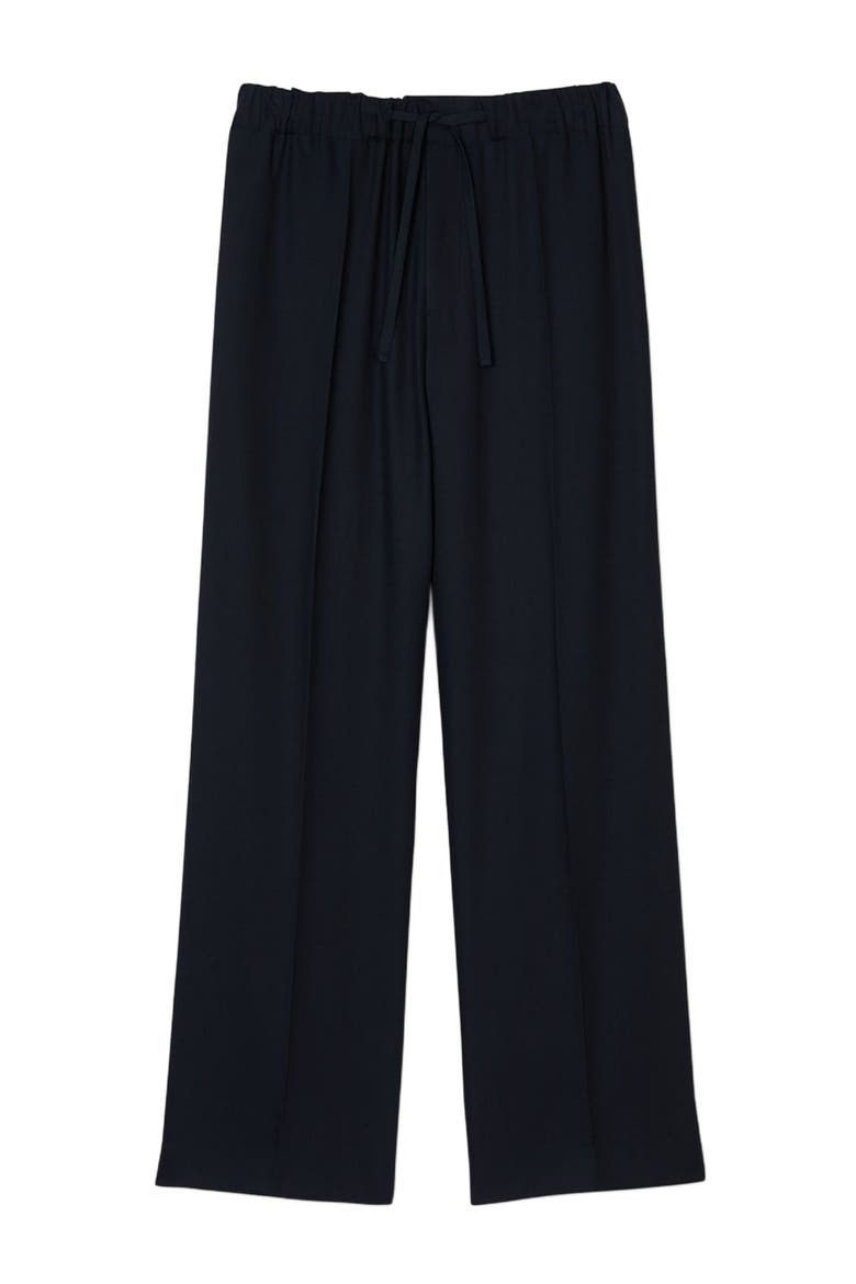 Elasticated wide-leg trousers, Alternate, color, Midnight blue