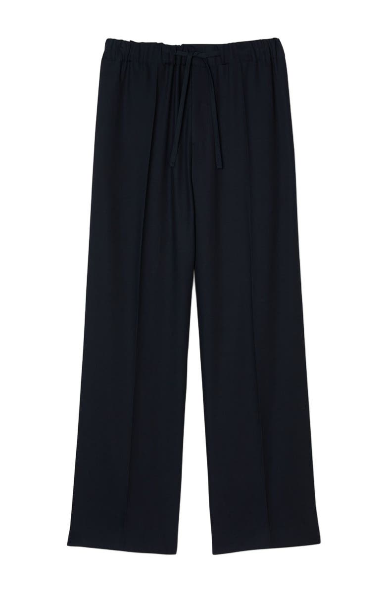 SANDRO Elasticated wide-leg trousers, Alternate, color, 