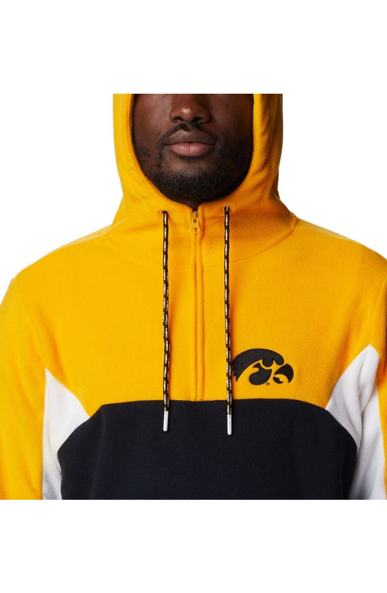Columbia Men's Columbia Black Iowa Hawkeyes Lodge Quarter-Zip Hoodie, Alternate, color, Black
