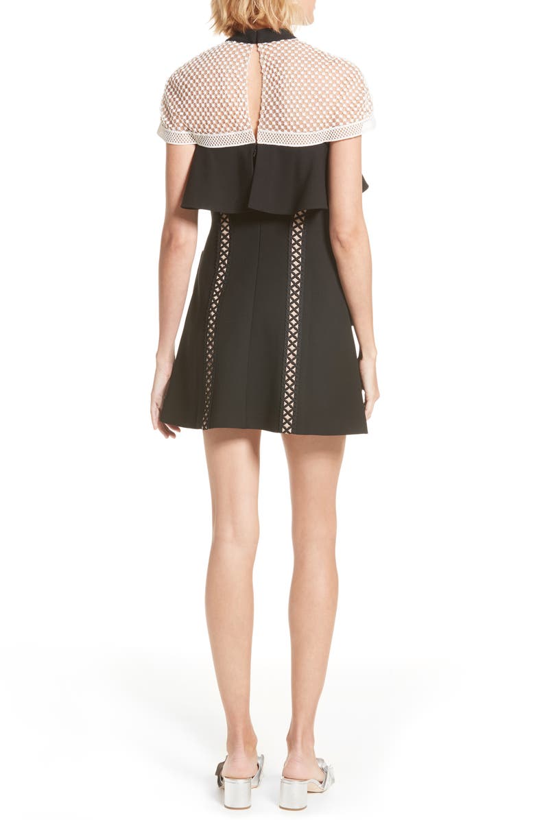 Self-Portrait Bow Detail Minidress, Alternate, color,