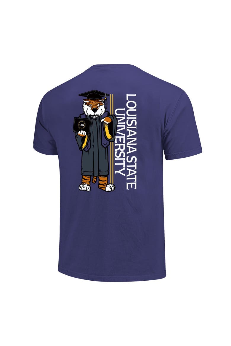 Men's Purple LSU Tigers Mascot Grad Achievement Unlocked T-Shirt, Alternate, color, Purple