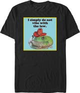 Lost Gods Men's Lost Gods Hat Frog No Law Vibe Graphic T-Shirt
