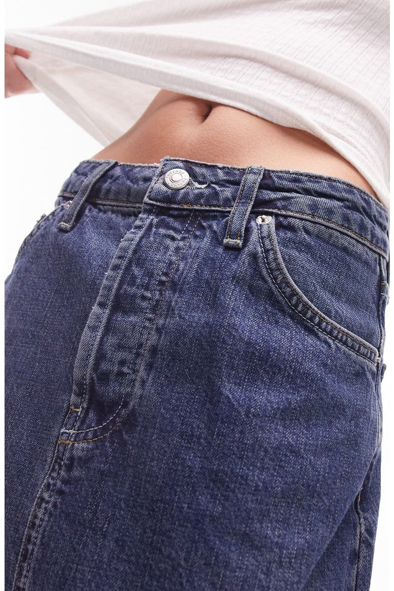 Denim Midi Skirt, Alternate, color, MID BLUE