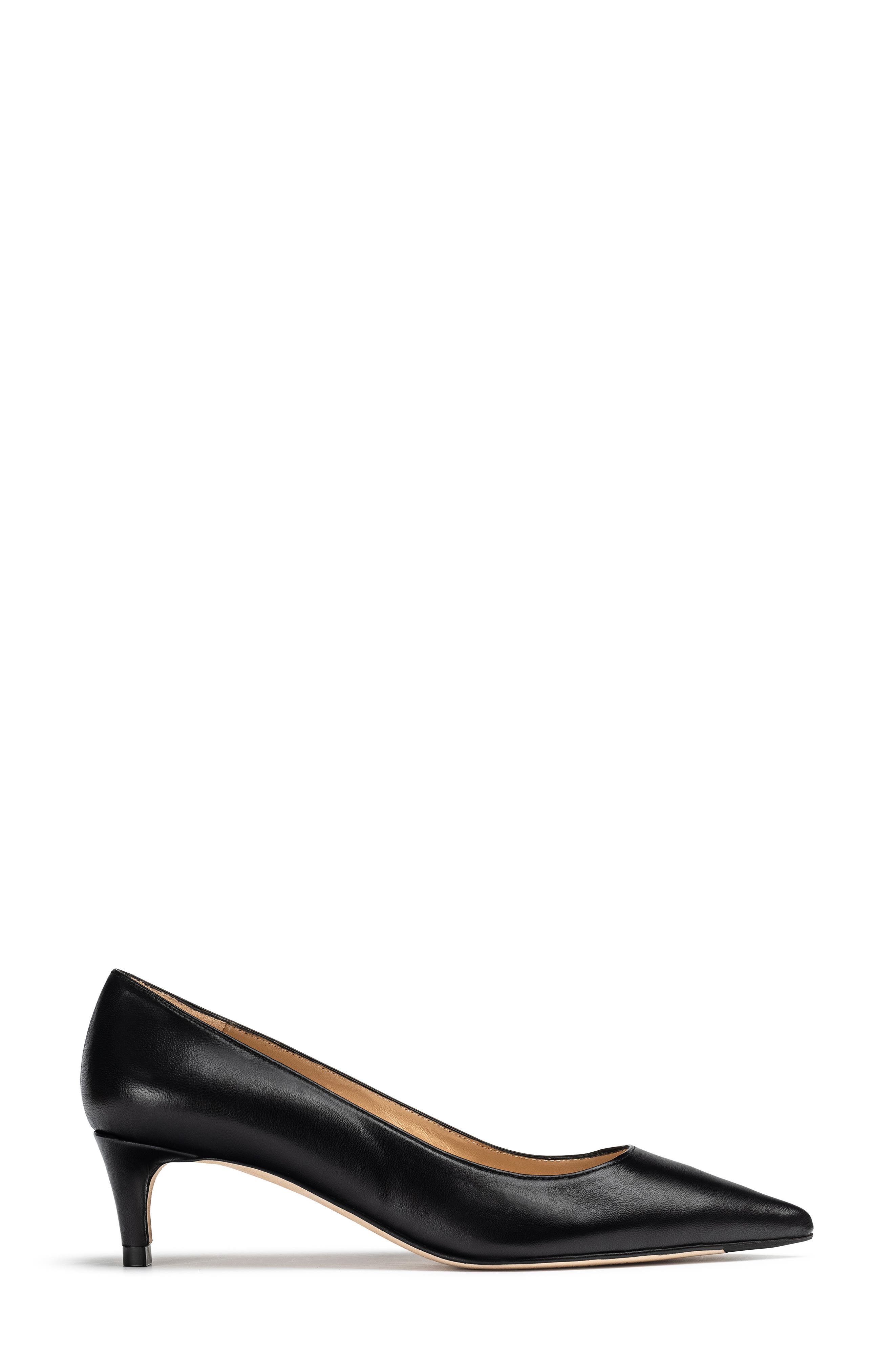 Jon Josef Tina Pointed Toe Pump, Alternate, color, Black Leather