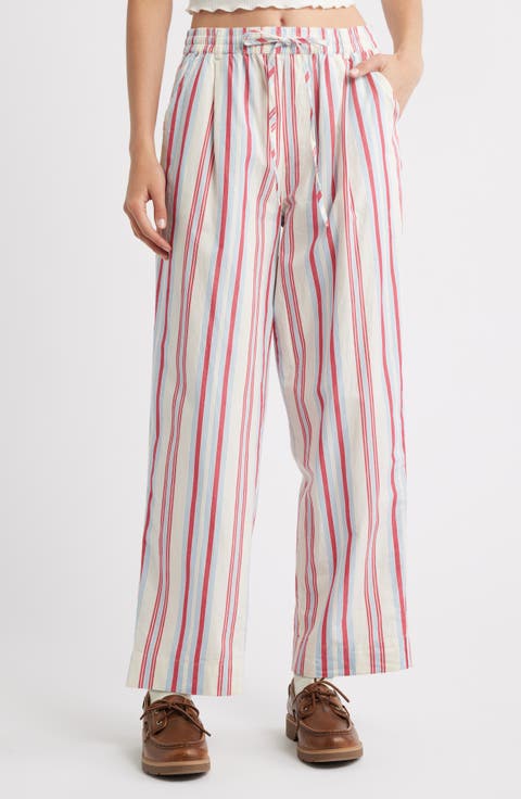 George Stripe Organic Cotton Drawstring Pants