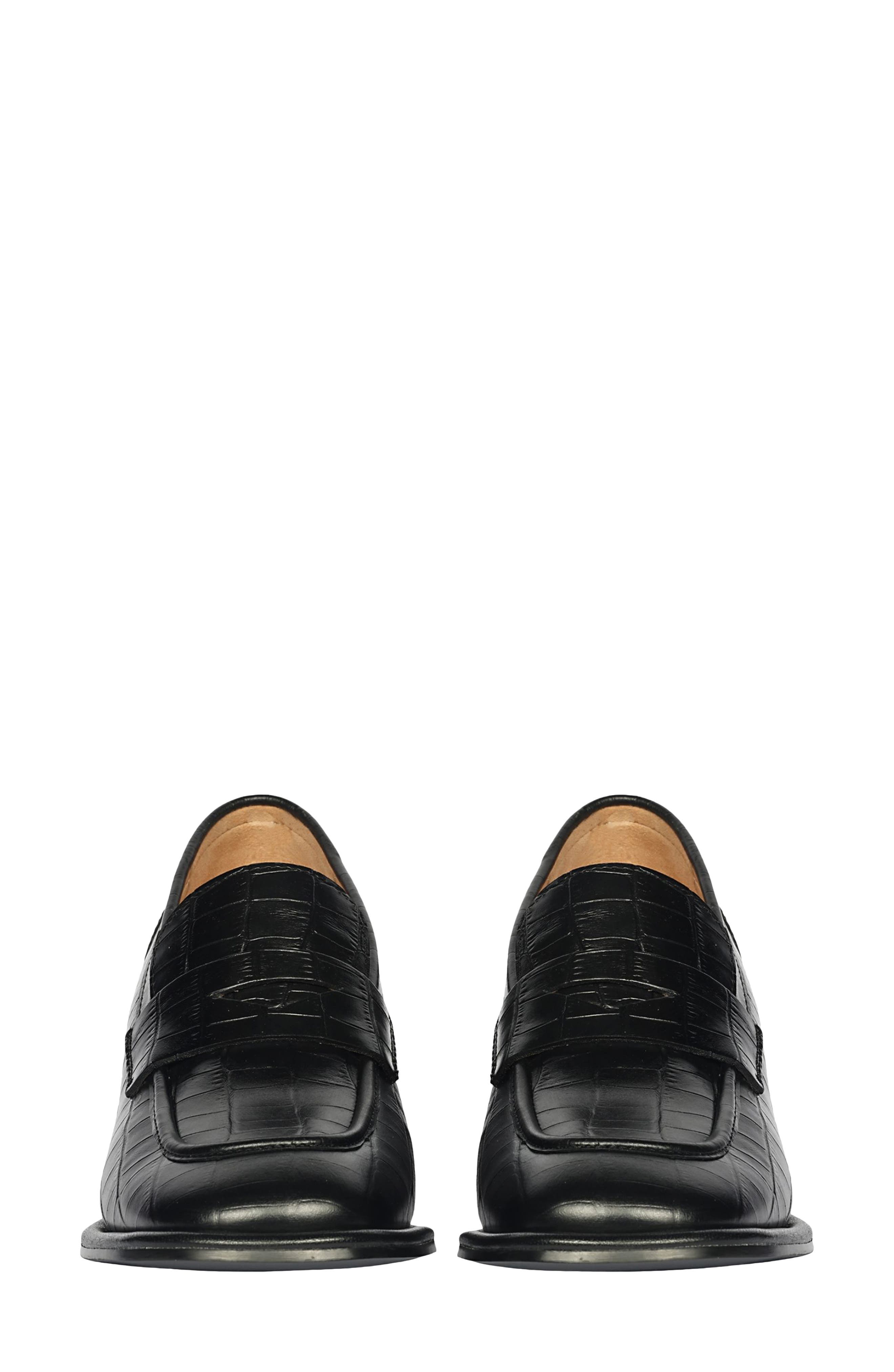 SAINT G Viviana Croc Embossed Pump, Alternate, color, Black