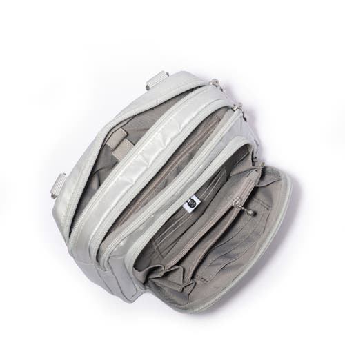 Baggallini Trifecta Rfid Wallet Crossbody Bag In Silver
