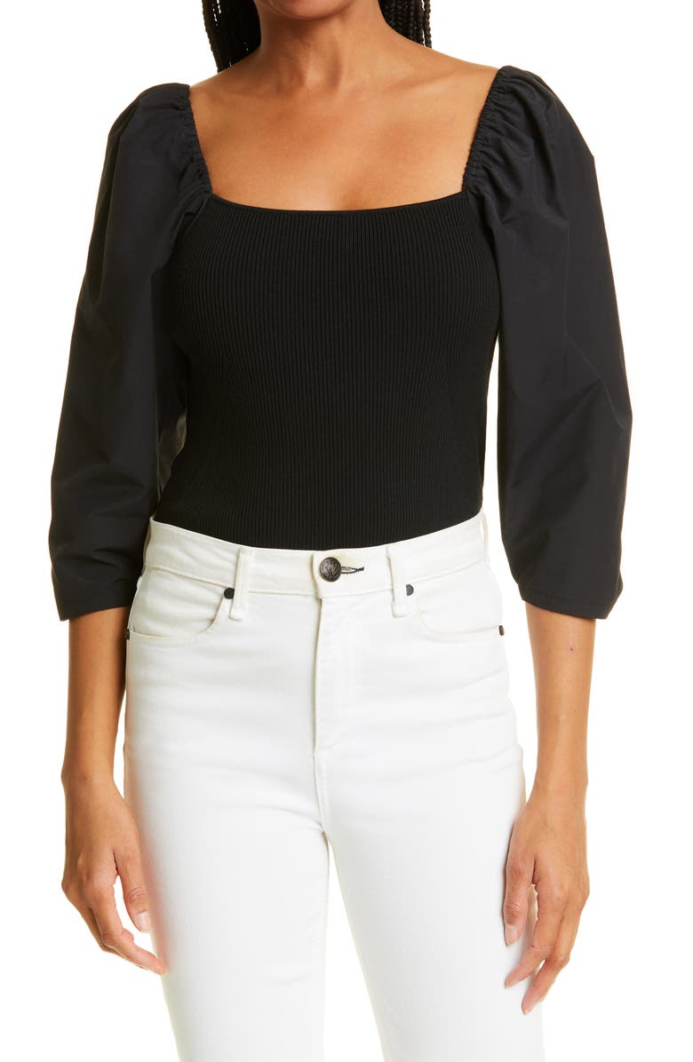 Tanya Taylor Leila Square Neck Top, Main, color, 