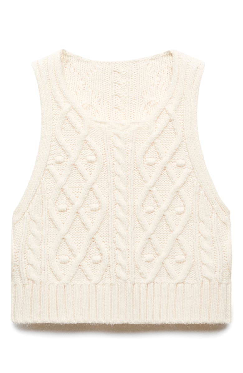 MANGO Braided Sweater Vest, Alternate, color,