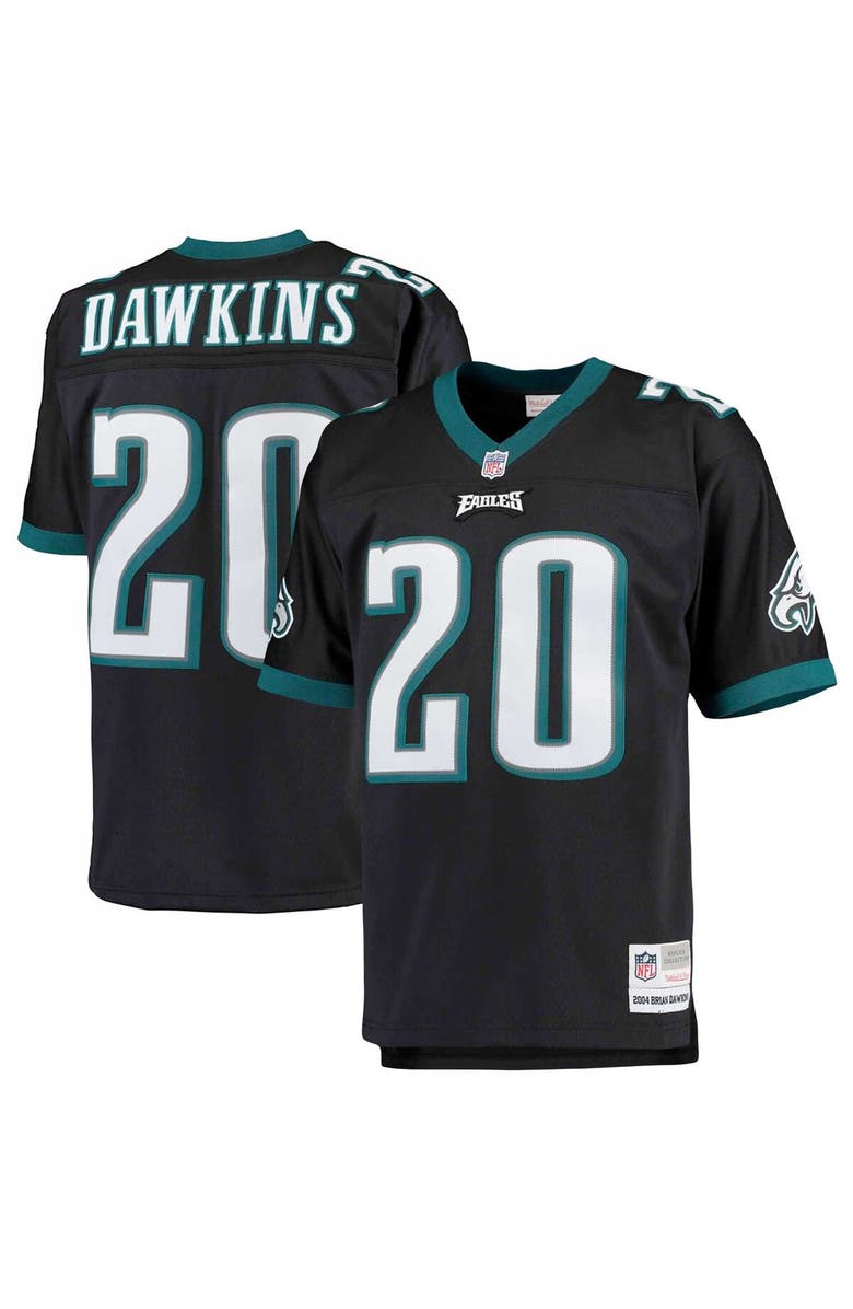 Mitchell & Ness Men's Mitchell & Ness Brian Dawkins Black Philadelphia Eagles Big & Tall 2004 Retired Player Replica Jersey, Main, color, Black