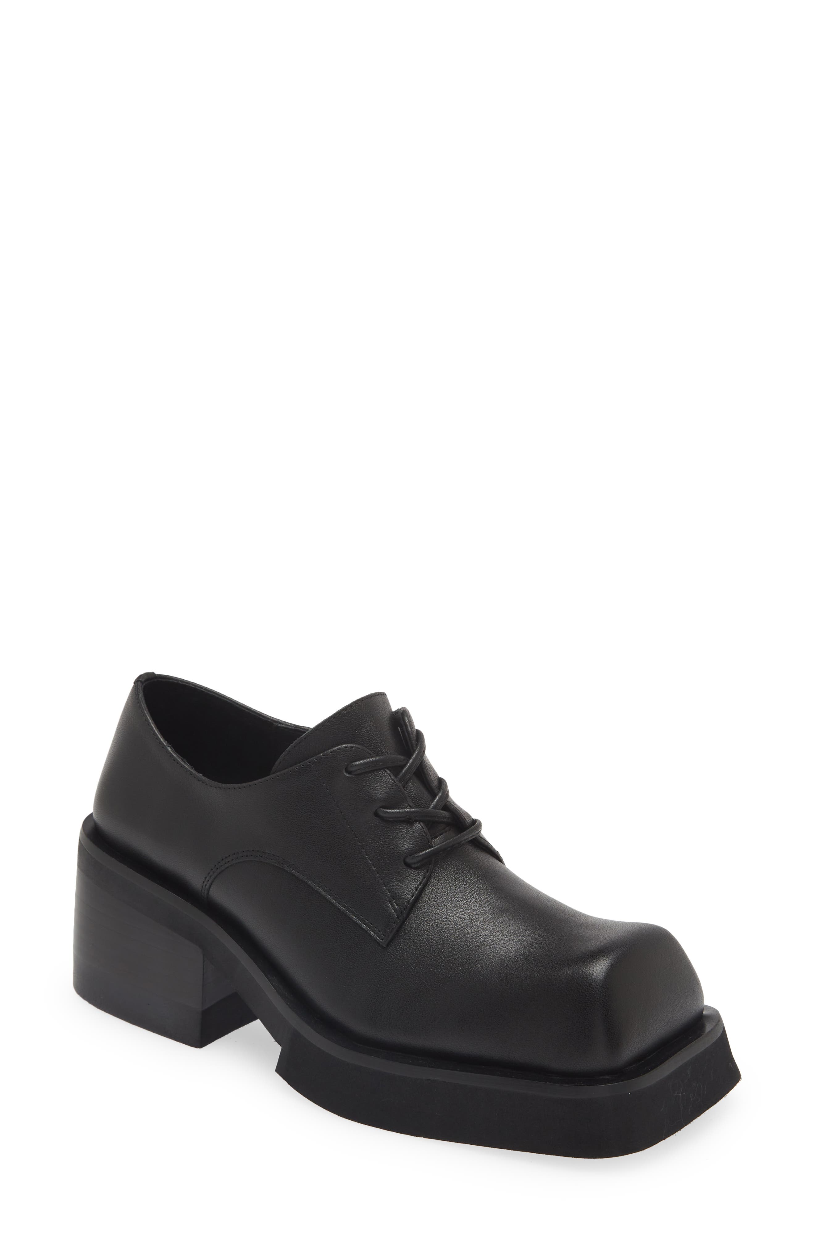 Jeffrey Campbell Intellect Square Toe Platform Derby, Main, color, 