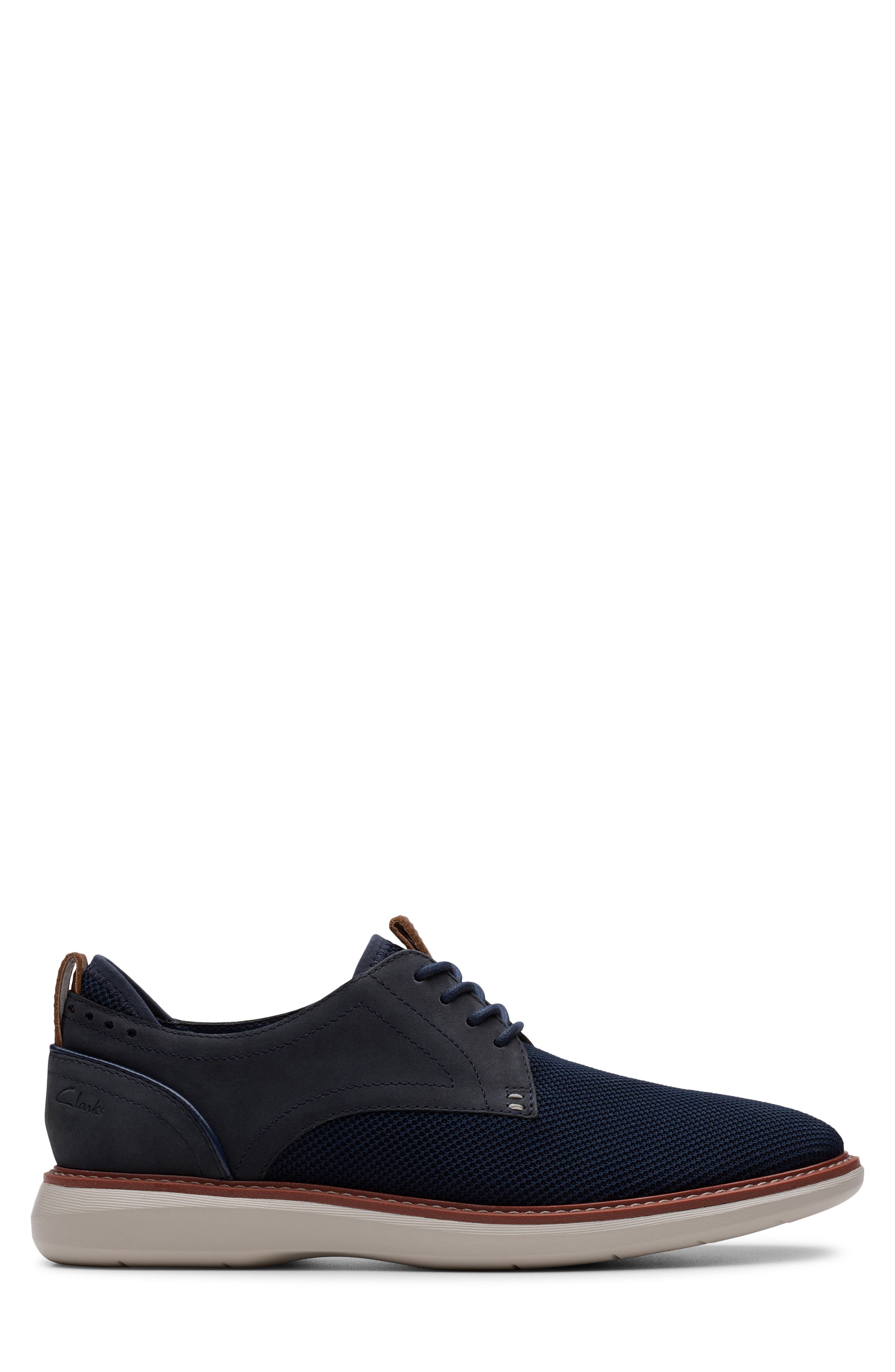 Brantin Plaid Leather Oxford Shoe, Alternate, color, NAVY KNIT