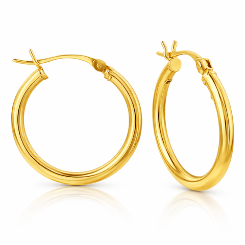14k Gold Large Hoops