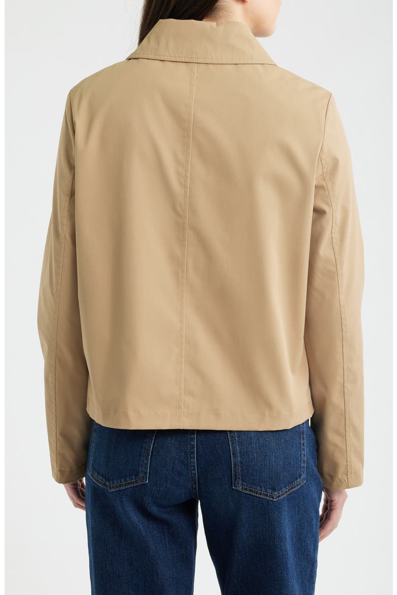 Reversible Crop Double Breasted Rain Jacket, Alternate, color, MINICHECK
