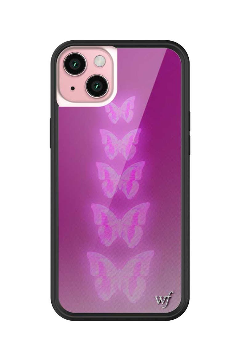 Neon Butterfly iPhone Case, Alternate, color, Purple