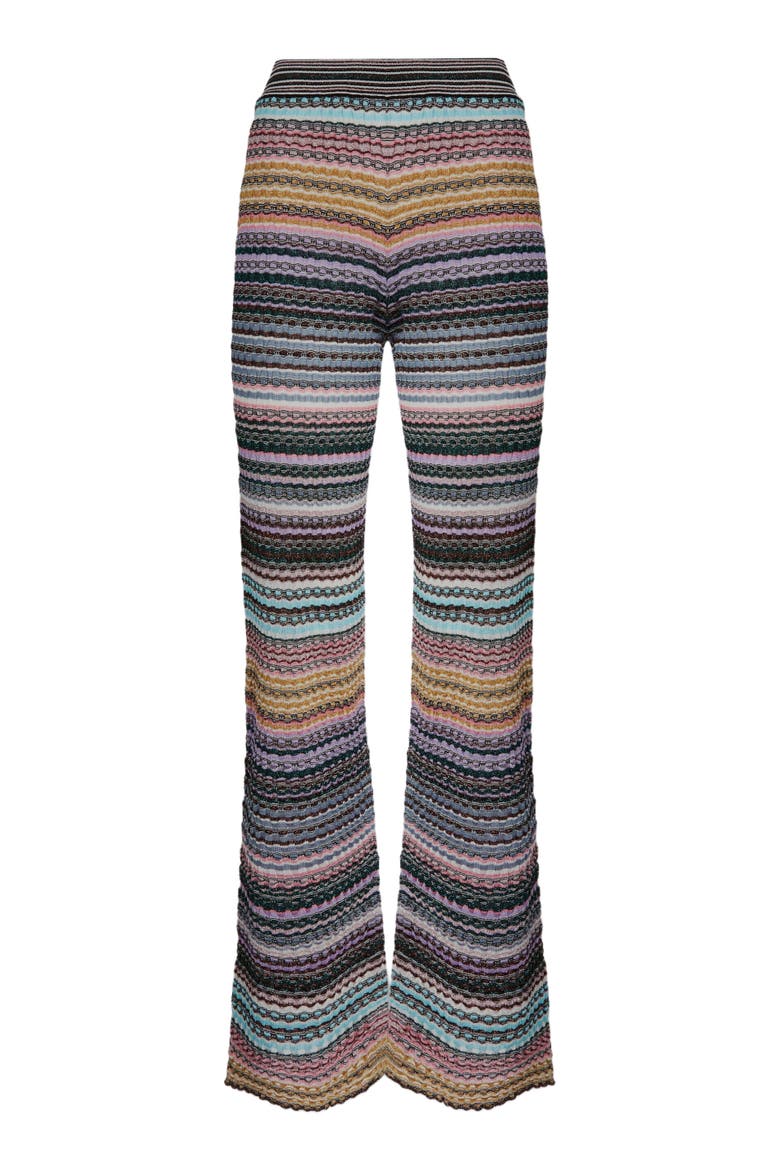 Straight Long Pants With Stripes, Alternate, color, Multicoloured