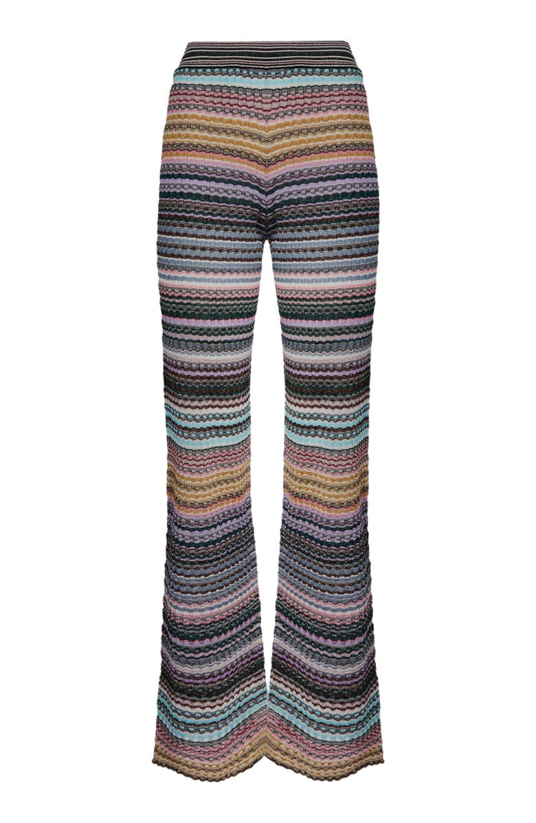 Missoni Straight Long Pants With Stripes, Alternate, color, Multicoloured