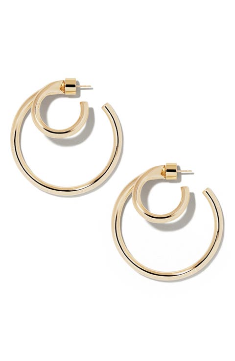 Double Lilly Baby Hoops, 1.5-Inch