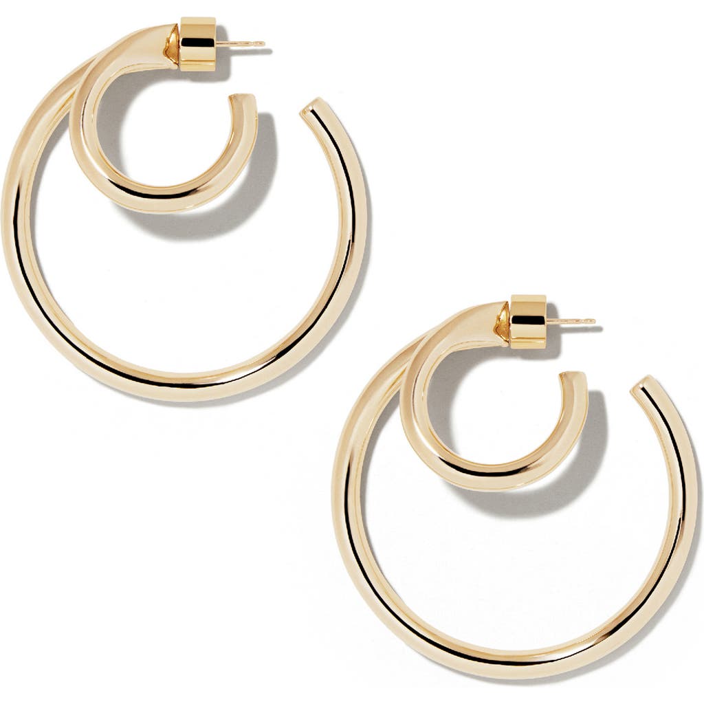 Jennifer Fisher Double Lilly Baby Hoops, 1.5-Inch in Gold at Nordstrom