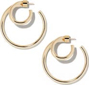 Jennifer Fisher Double Lilly Baby Hoops, 1.5-Inch