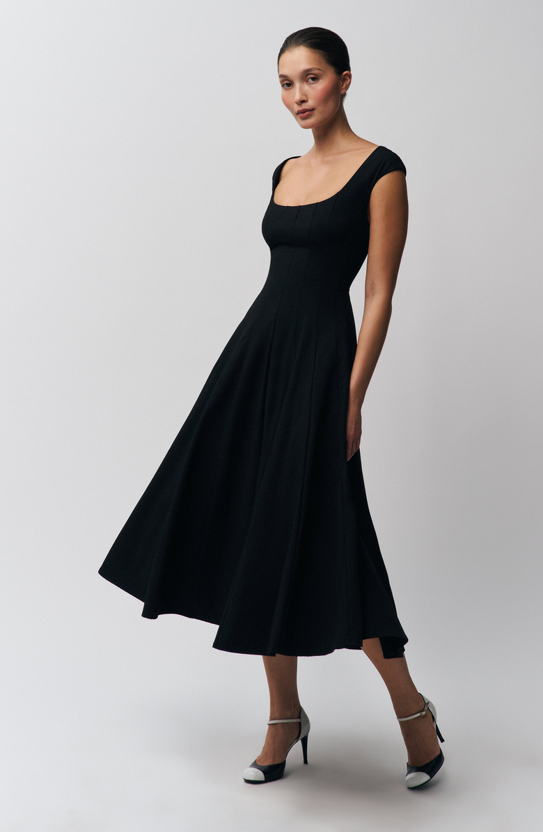 Guizio Leila Dress, Alternate, color, Black
