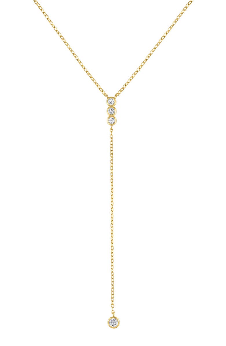 BEN ONI Bezel CZ Lariat Necklace, Main, color, 