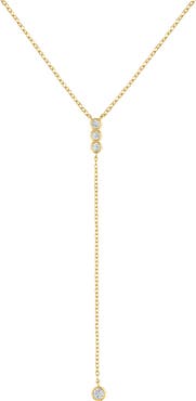 BEN ONI Bezel CZ Lariat Necklace