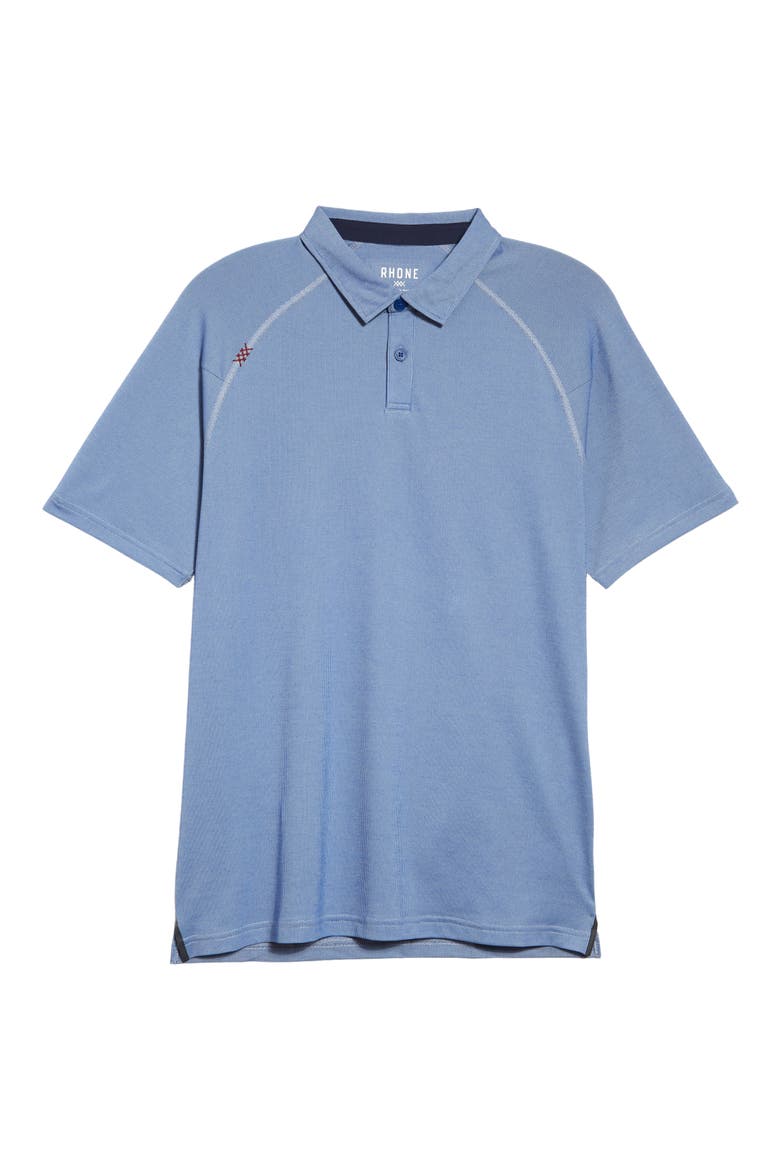 Delta Piqué Performance Polo, Alternate, color, SODALITE BLUE/ HERON