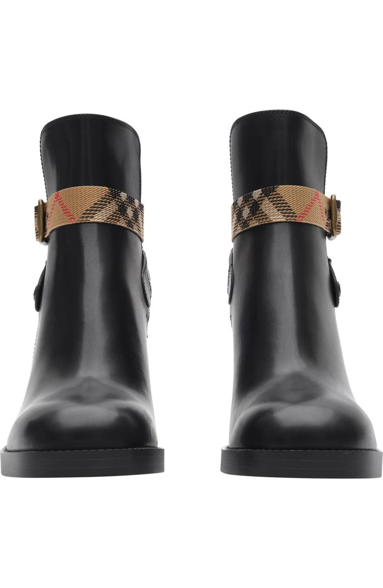 Burberry Huntley Belted Bootie, Alternate, color, Black