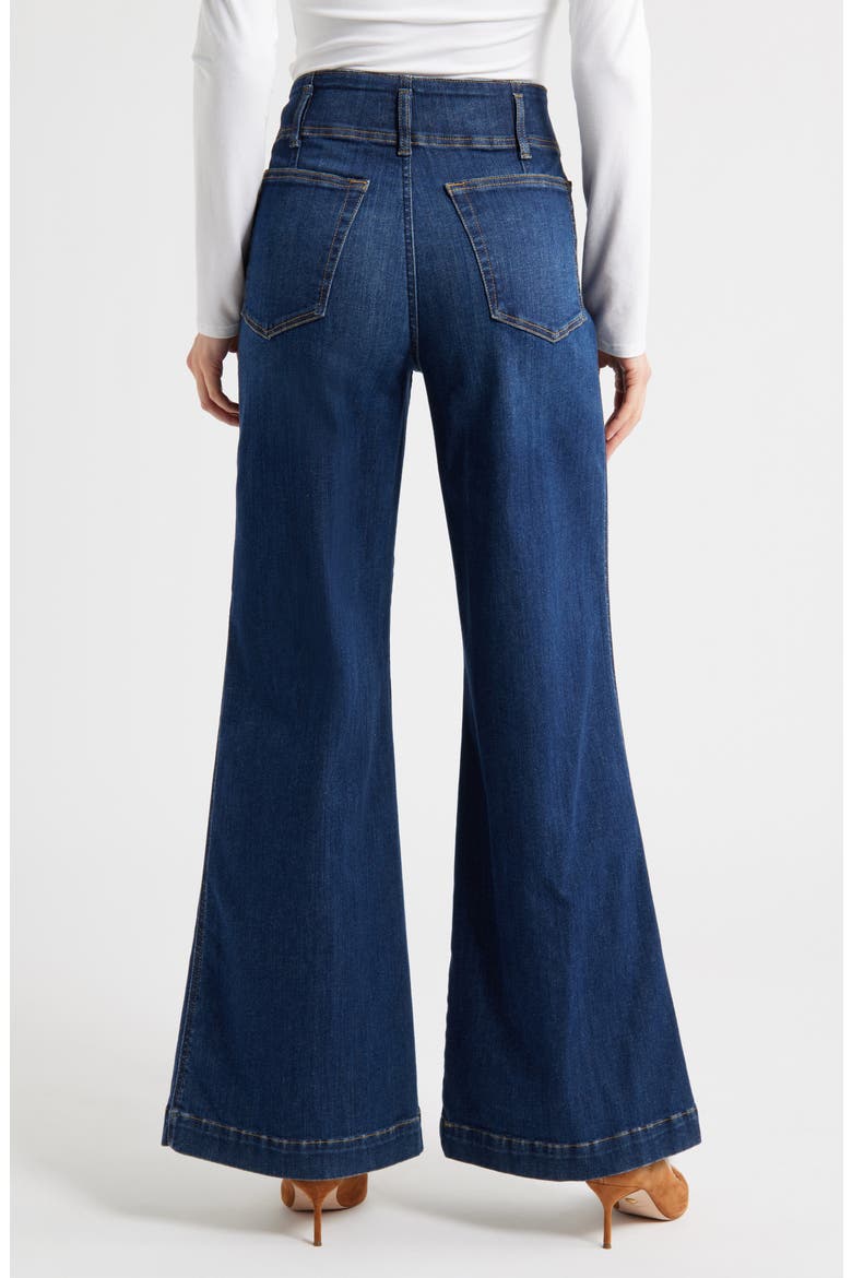 The Seamed High Waist Wide Leg Trouser Jeans, Alternate, color, HAUNTED