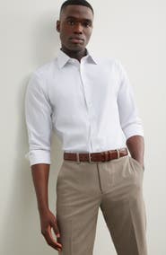 Nordstrom Trim Fit Solid Premium Performance Dress Shirt
