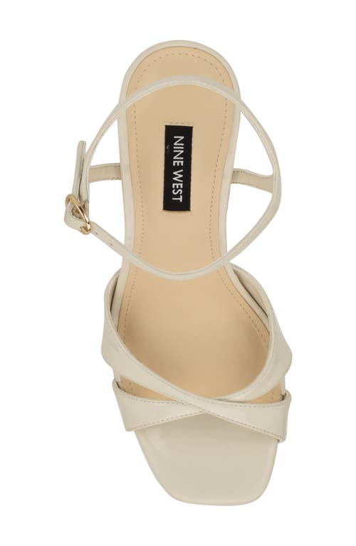 Nine West Tates Ankle Strap Platform Sandal In White