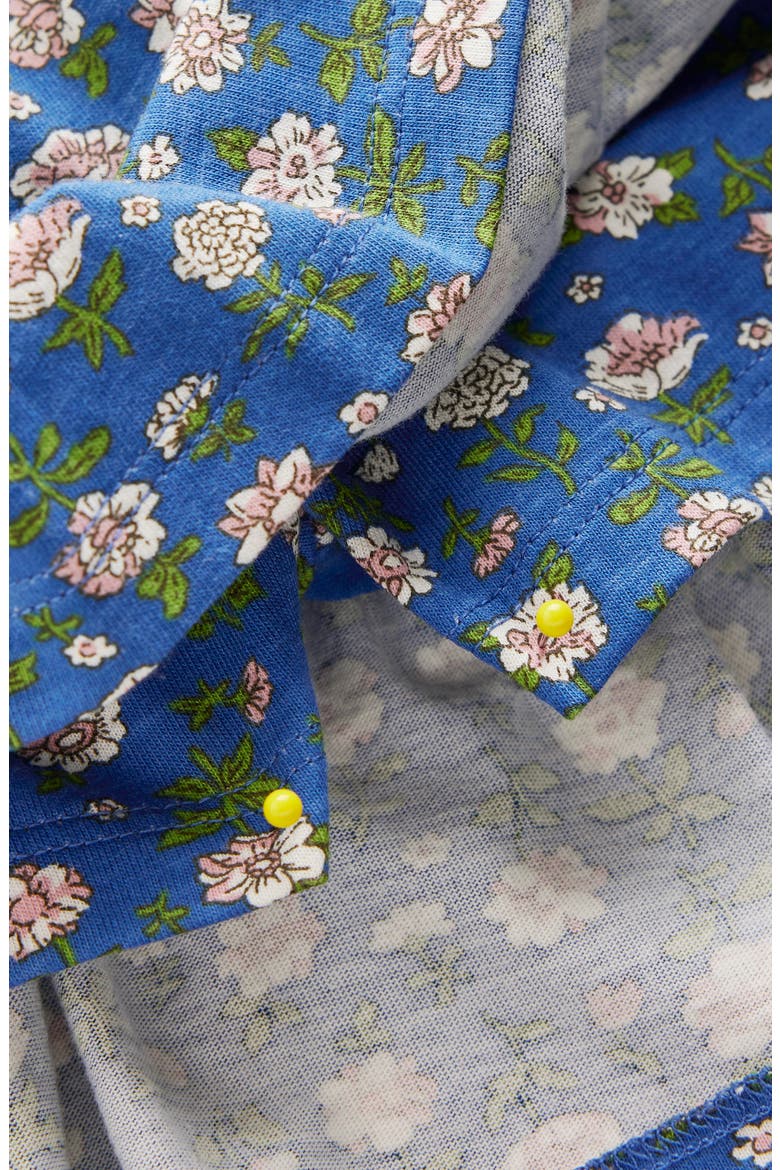 Kids' Floral Pleated Cotton Skort, Alternate, color, BLUEJAY GARDEN FLOWER