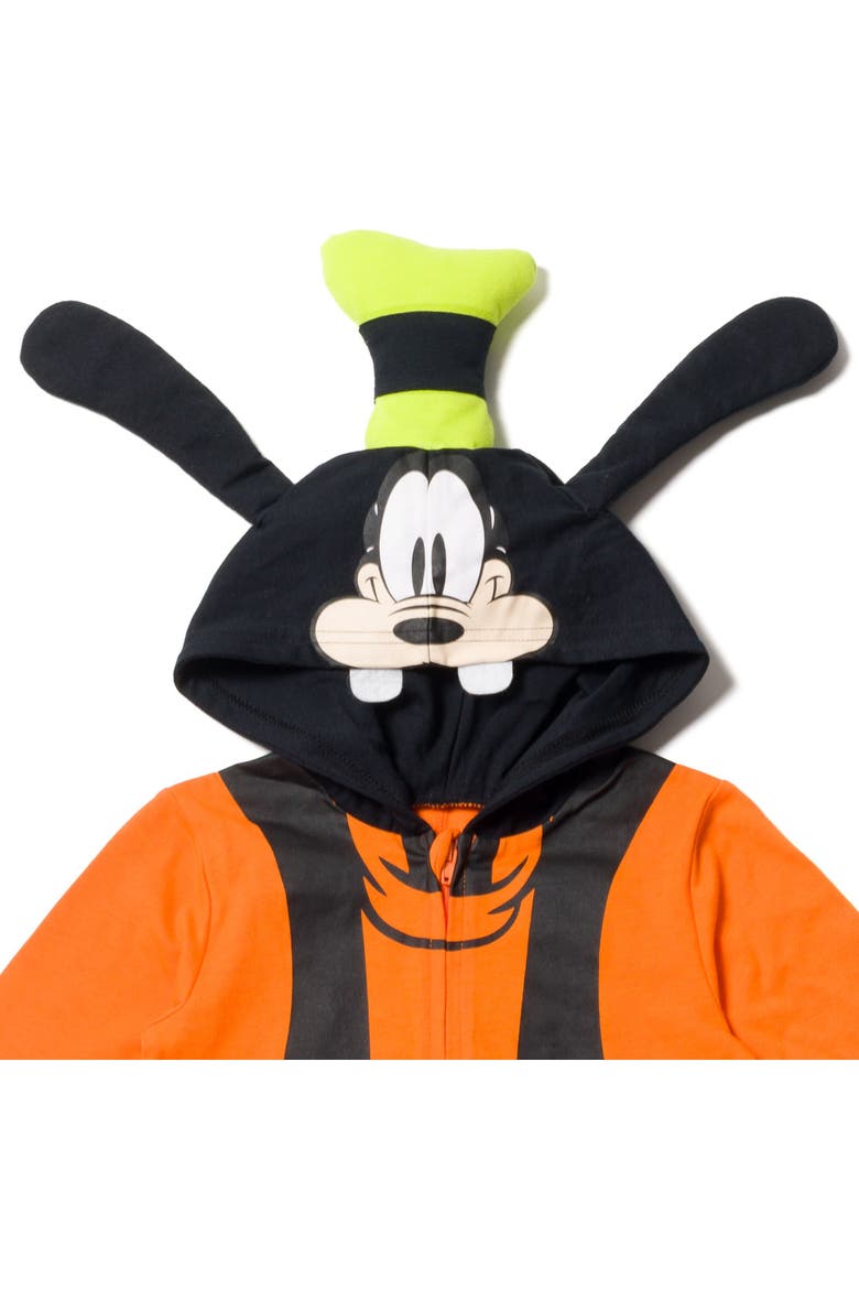 Mickey Mouse Hooded One Piece, Alternate, color, Goofy Orange Blue