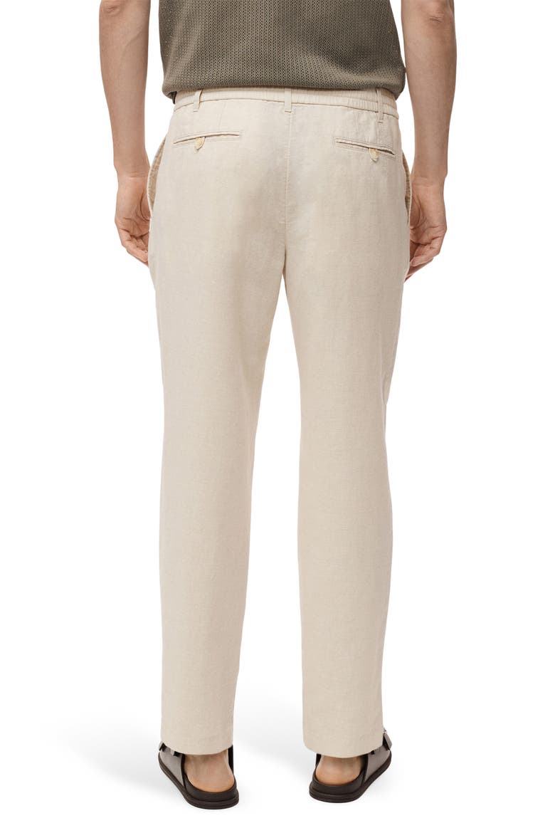 Slim Fit Pants with Drawstring Waist, Alternate, color, ECRU