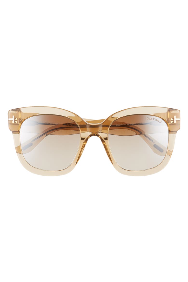 Beatrix 52mm Sunglasses, Main, color, SHINY LIGHT BROWN GRADIENT