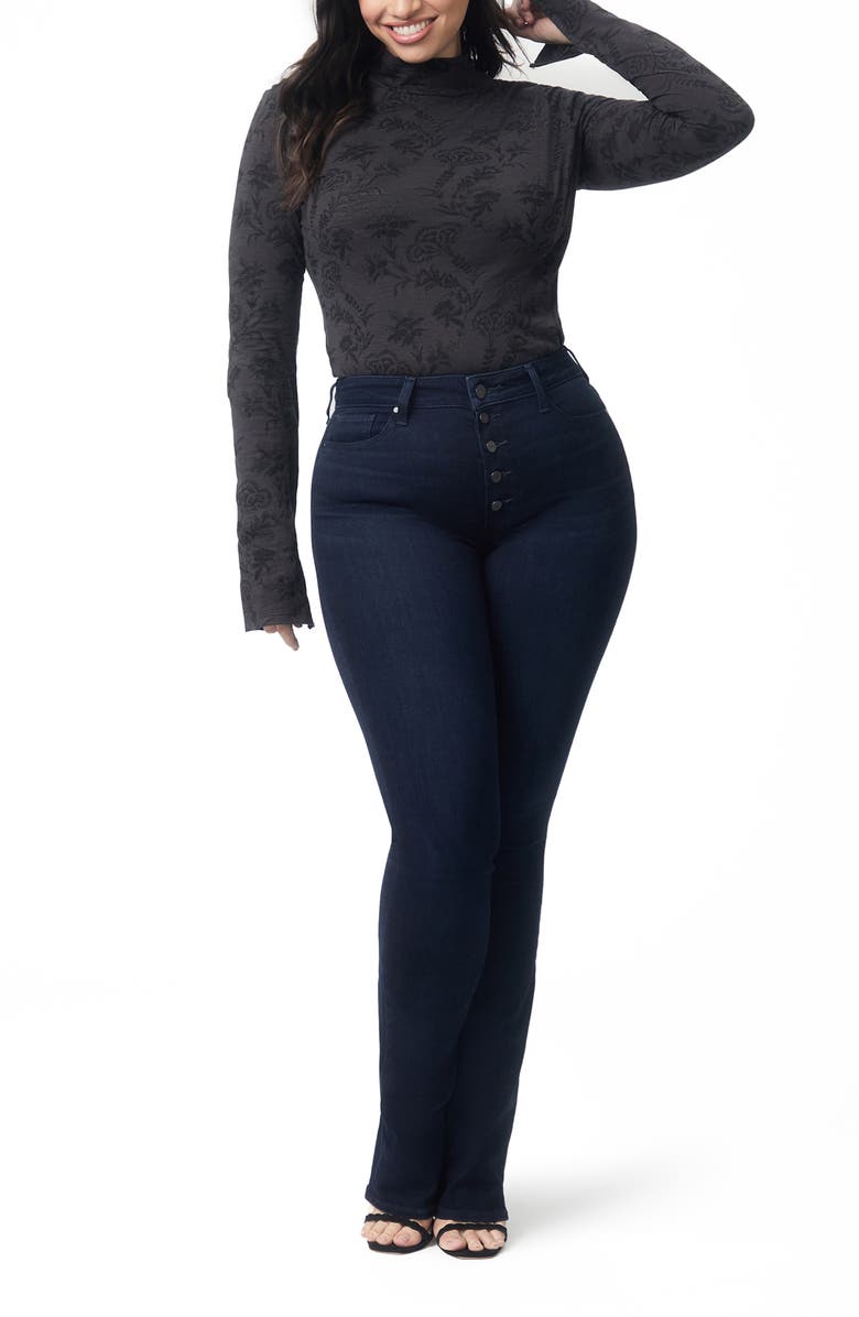 PAIGE Hourglass Button Fly Flare Leg Jeans, Alternate, color,