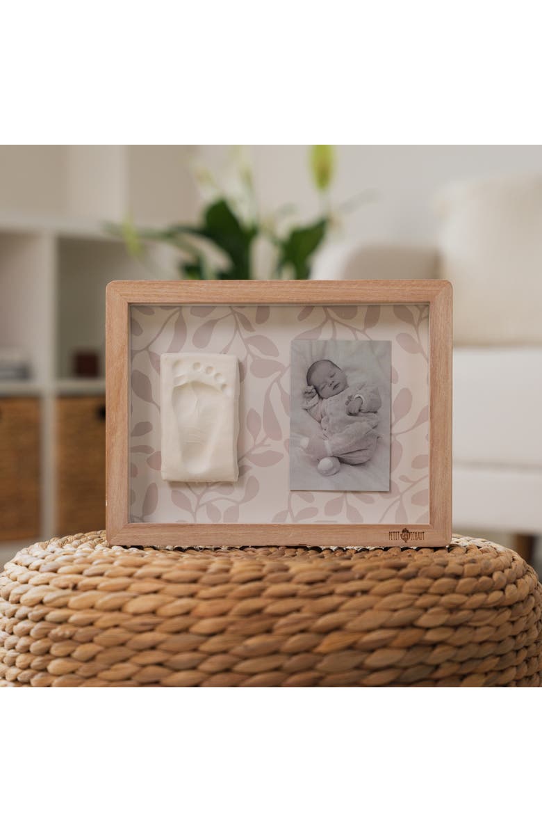 Petit Artichaut Classic Frame - Baby Handprint & Photo Frame, Newborn Keepsake Gift, Alternate, color, Ivy Grey