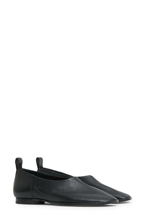 Glove Leather Slip On Flat