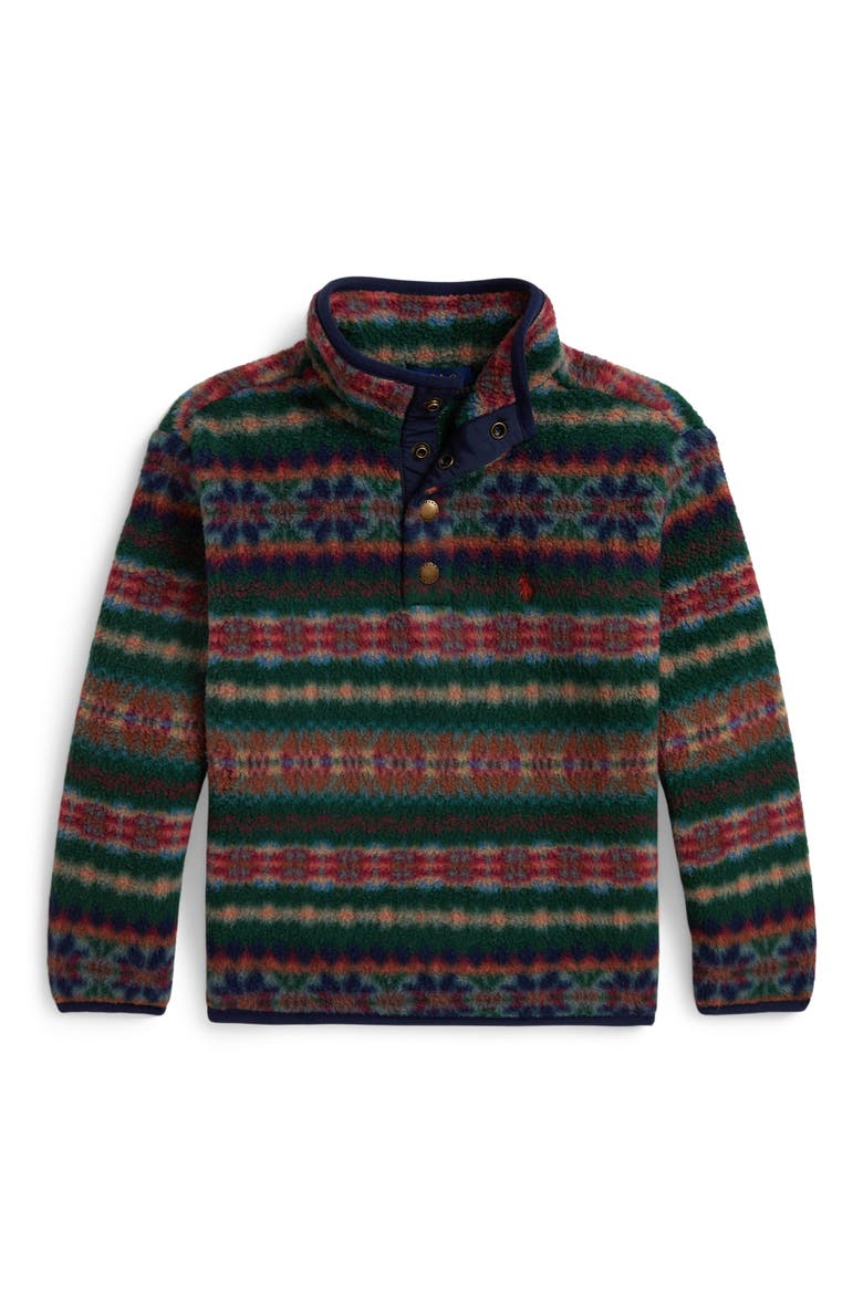 Kids' Fair Isle Fleece Pullover, Main, color, LITCHFIELD