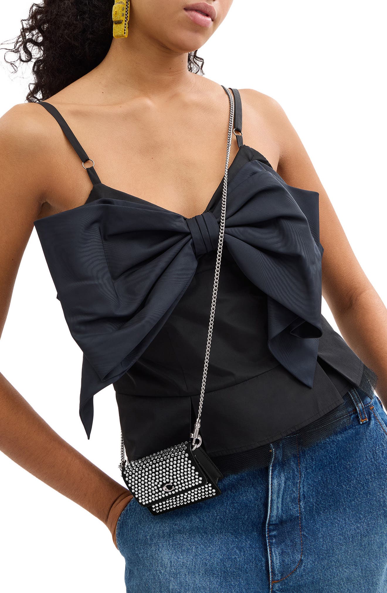 COACH Essential Crystal Half Flap Card Case, Alternate, color, 