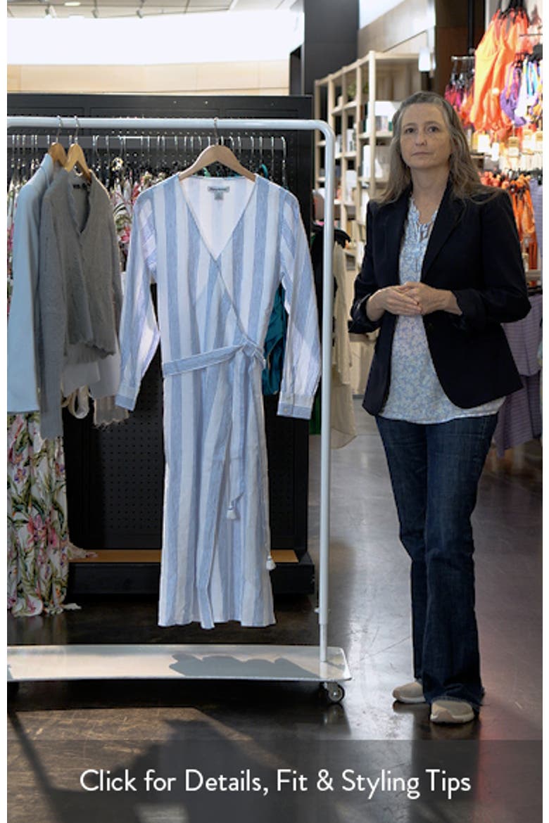 Bayside Isle Long Sleeve Linen Wrap Dress video