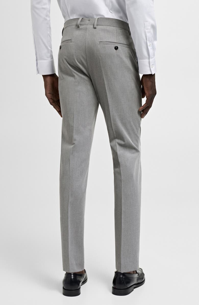 MANGO Stretch Superslim Fit Suit Pants, Alternate, color, Grey