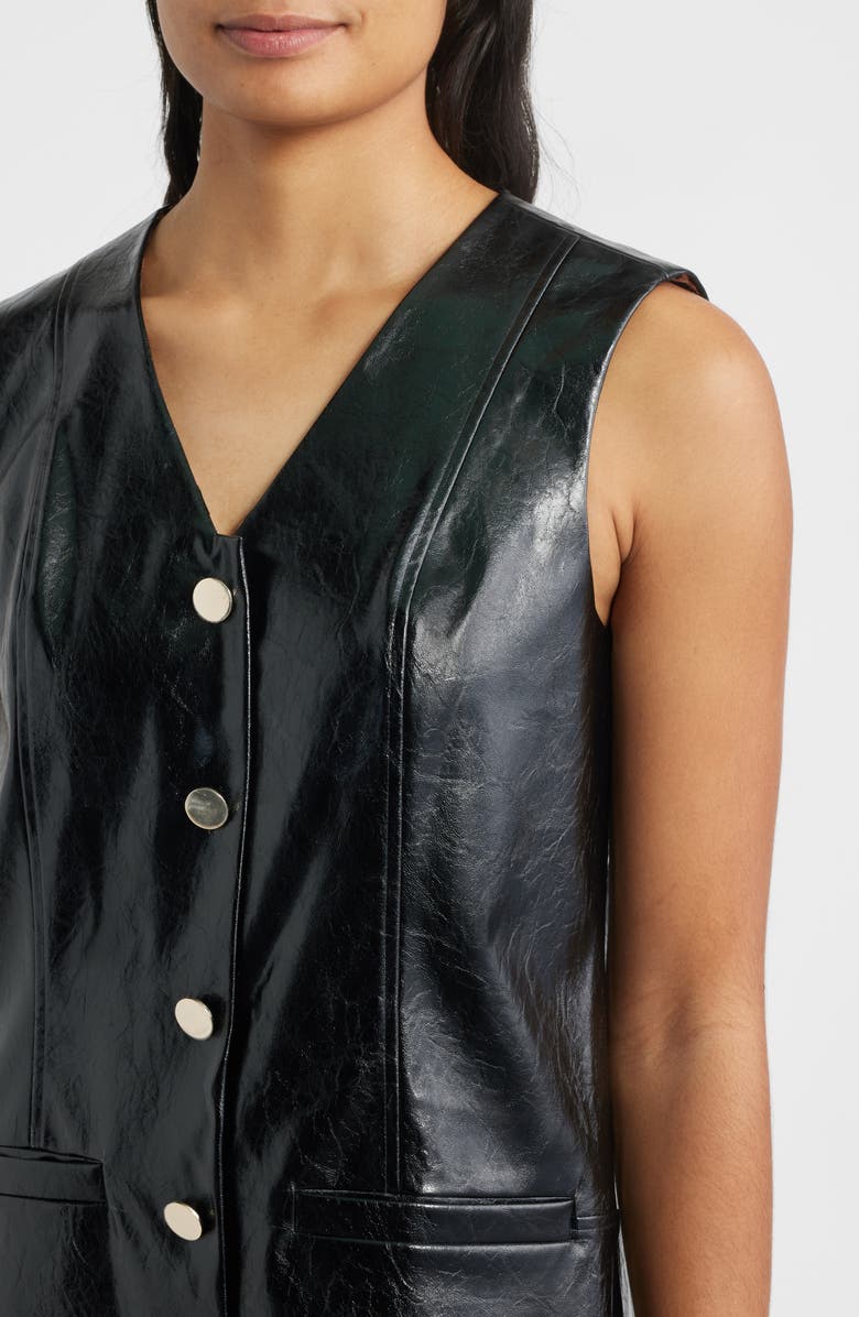 Anne Klein Coated Sleeveless Dress, Alternate, color, Anne Black