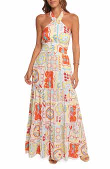 Petal & Pup Jelena Maxi Halter Dress